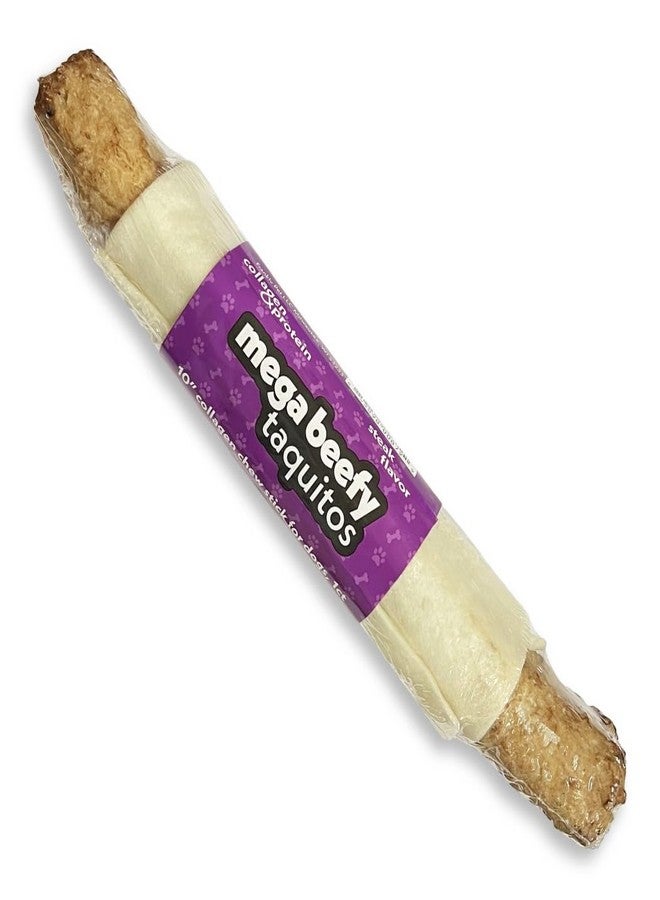 Frankly Original Pet - Steak Flavored Collegen Packed Beefy Taquito Stick for Dogs Pack of 3 (Long Lasting Chews, Treats, Bones for Aggressive Chewers) Made in The U.S.A. - 10" (8722) - Image 2